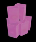 Set of 6 Pink Luminaries