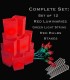 Set of 12 Red Luminaries, Green Light String, Red/Green Bulbs & Stakes