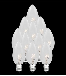 Set of 13 Replacement Clear C7 Light Bulbs