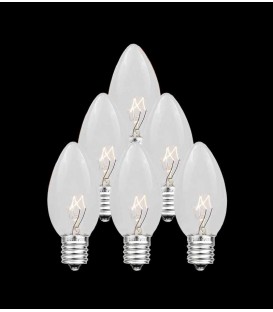 Set of 7 Replacement Clear C7 Light Bulbs