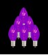Set of 7 Replacement Purple C7 Light Bulbs