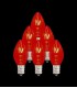 Set of 7 Replacement Red C7 Light Bulbs