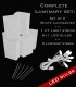 Set of 6 White Luminaries, White Light String, LED Bulbs & Stakes