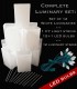 Set of 12 White Luminaries, Light String, LED Bulbs & Stakes