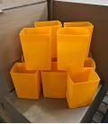Set of 12 Orange Factory Flawed Luminaries