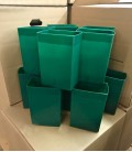 Set of 12 Dark Green Factory Flawed Luminaries