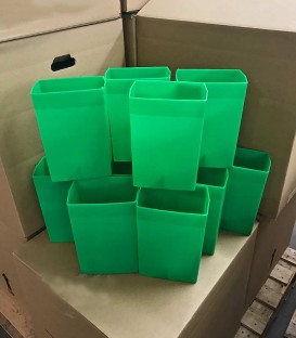 Set of 12 Light Green Factory Flawed Luminaries