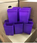 Set of 12 Dark Purple Factory Flawed Luminaries
