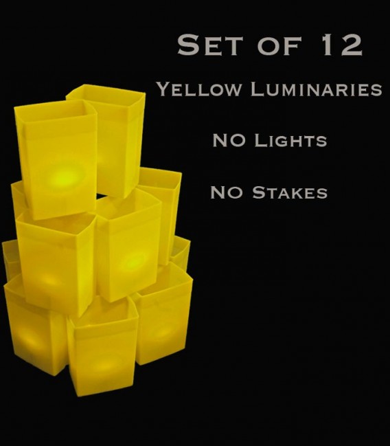 Set of 12 Yellow Luminaries