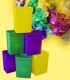 Set of 6 Mardi Gras Luminaries