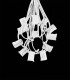 12 Socket White Electric Light String, No Bulbs