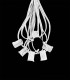 6 Socket White Electric Light String, No Bulbs