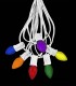 6 Socket White Electric Light Strings, Multi LED Bulbs