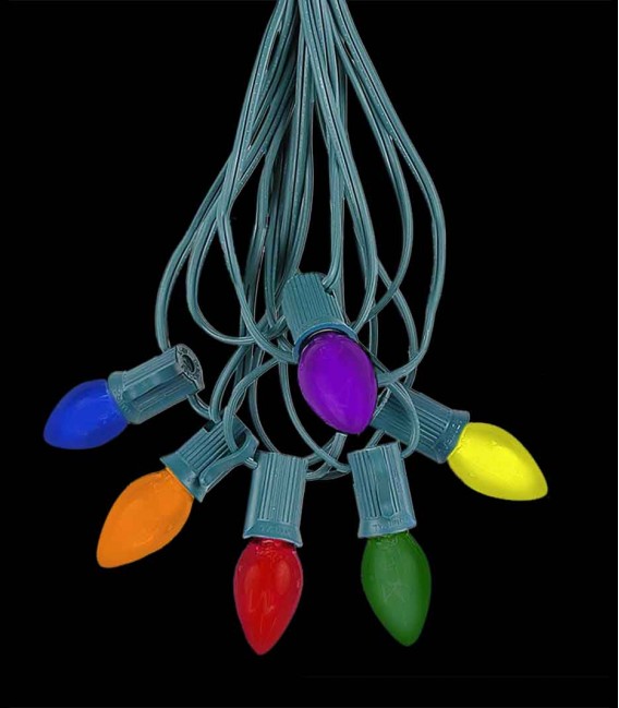 6 Socket Green Electric Light Strings, Multi LED Bulbs