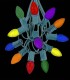 12 Socket Green Electric Light Strings, Multi LED Bulbs