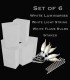 Set of 6 White Luminaries, white light string with flame bulbs, stakes