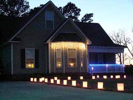 Christmas luminaries at home